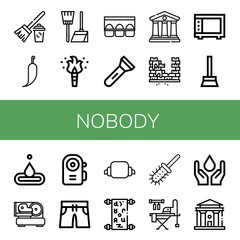 nobody icon set
