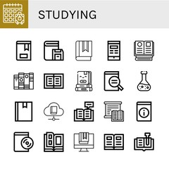 studying icon set