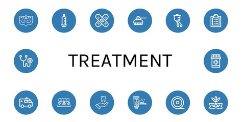 Set of treatment icons