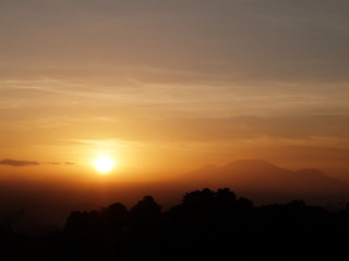 Sunrise With Mount Makiling