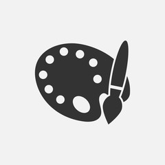 palette BRUSH. Simple modern icon design illustration.