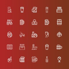 Editable 25 malt icons for web and mobile