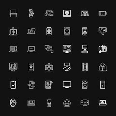 Editable 36 smartphone icons for web and mobile