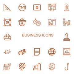 Editable 22 business icons for web and mobile