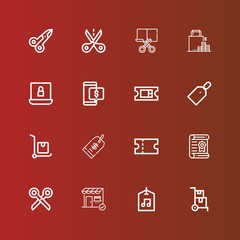 Editable 16 coupon icons for web and mobile