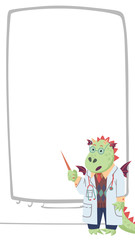 Layout for stories in which the doctor explains. Vector on white background.