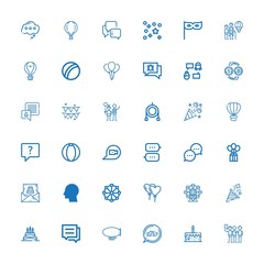 Editable 36 balloon icons for web and mobile