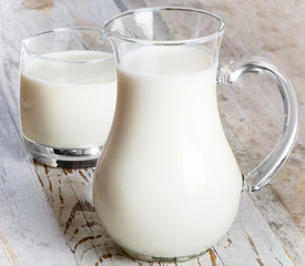 Yoghurt drink with a carafe
