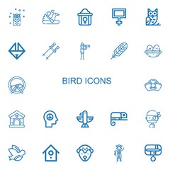 Editable 22 bird icons for web and mobile