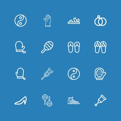 Editable 16 pair icons for web and mobile