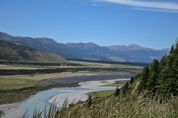 Fototapeta na wymiar panoramic photo of new zeland landscape