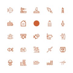 Editable 25 swimming icons for web and mobile
