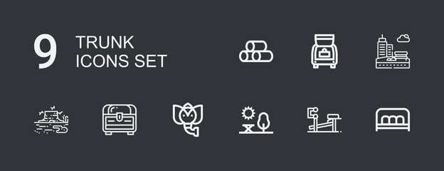 Editable 9 trunk icons for web and mobile