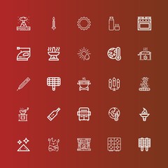 Editable 25 heat icons for web and mobile