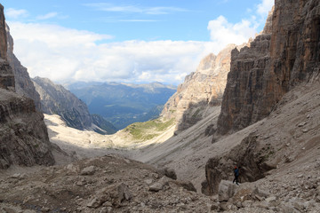Mountain alps panorama in Brenta Dolomites, Italy