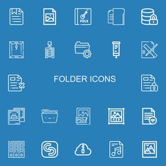 Editable 22 folder icons for web and mobile