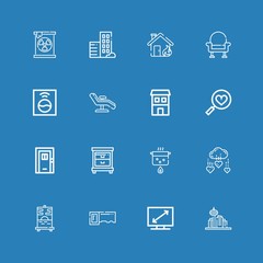 Editable 16 home icons for web and mobile