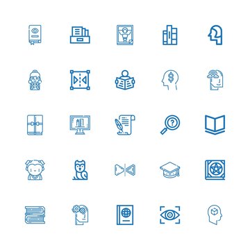 Editable 25 knowledge icons for web and mobile