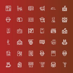 Editable 36 college icons for web and mobile