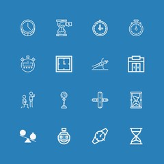 Editable 16 stopwatch icons for web and mobile