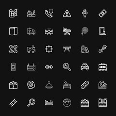 Editable 36 accident icons for web and mobile
