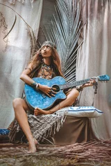 Poster beautiful young gypsy style woman portrait © zolotareva_elina