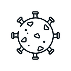 covid19 symbol icon, line style