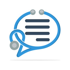 Illustration icon concept of medical information service support.