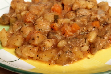 Vegetable Stew with Chicken Gizzards