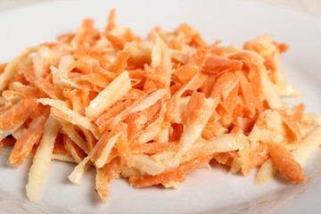 Carrot and celeriac salad with mayonnaise