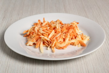 Carrot and celeriac salad with mayonnaise