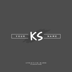 K S KS Initial logo template vector. Letter logo concept