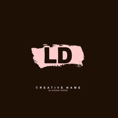
L D LD Initial logo template vector. Letter logo concept