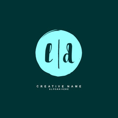 
L D LD Initial logo template vector. Letter logo concept