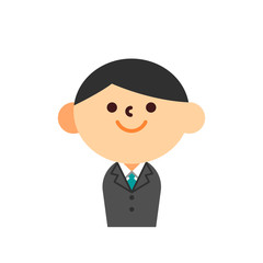 ビジネス　スーツ　男性　上半身　フラット