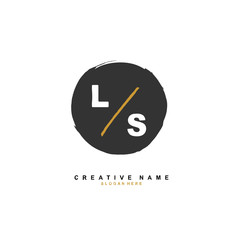 L S LS Initial logo template vector. Letter logo concept