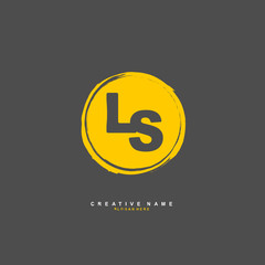 L S LS Initial logo template vector. Letter logo concept