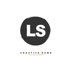 L S LS Initial logo template vector. Letter logo concept