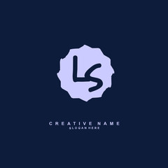 L S LS Initial logo template vector. Letter logo concept