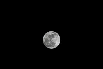 full moon on black