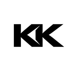 Initial 2 letter Logo Modern Simple Black KK
