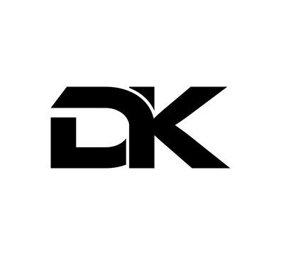 Initial 2 letter Logo Modern Simple Black DK
