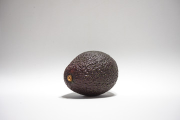 avocado presented on white background