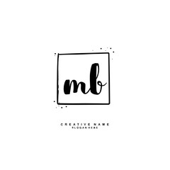 
M B MB Initial logo template vector. Letter logo concept