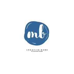 
M B MB Initial logo template vector. Letter logo concept