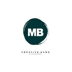 
M B MB Initial logo template vector. Letter logo concept