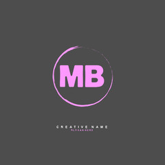 
M B MB Initial logo template vector. Letter logo concept