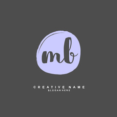 
M B MB Initial logo template vector. Letter logo concept