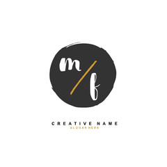 
M F MF Initial logo template vector. Letter logo concept