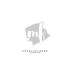 Obraz premium M F MF Initial logo template vector. Letter logo concept